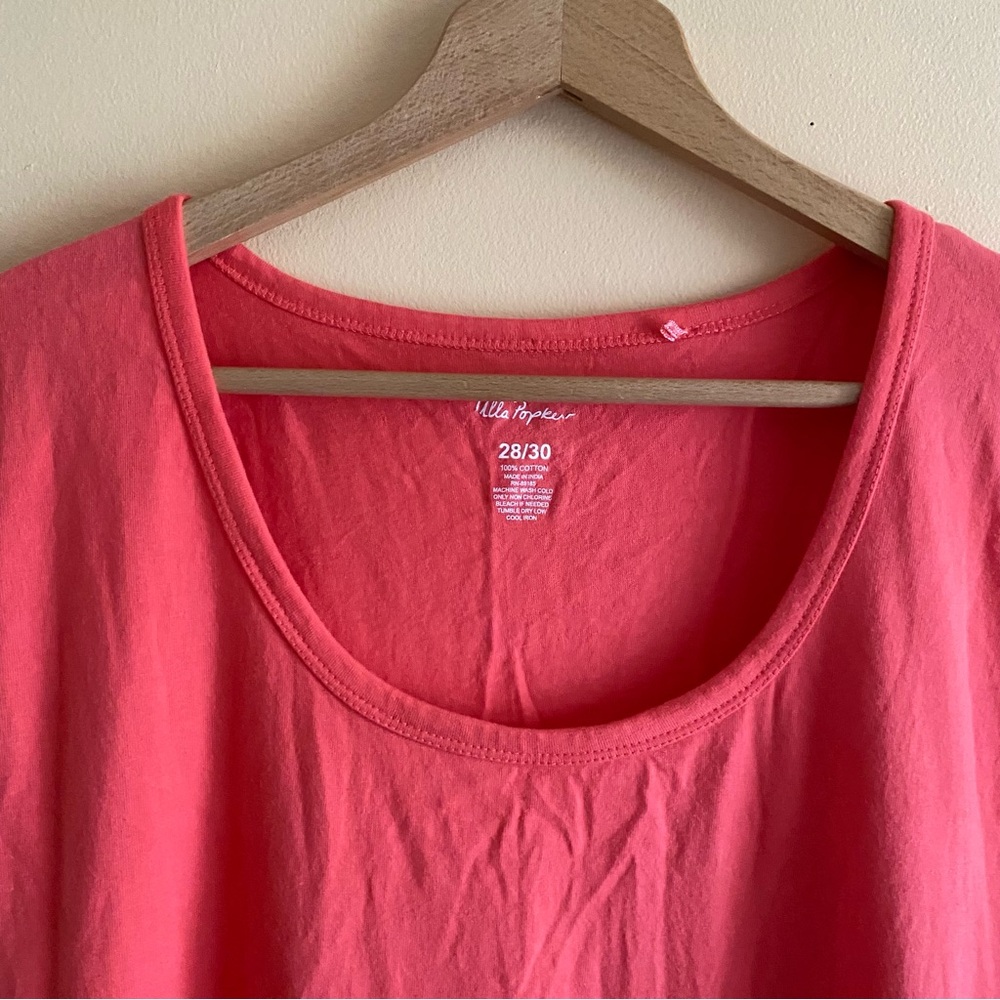 Ulla Popken Coral Cotton Sleeveless Midi Dress Plus Size 28/30 Casual - Picture 5 of 13